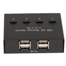 USB Manual Sharing Switch, 4 Ports HUB KVM Swtiches For PC Scanner Printer Black (Pack of 1)