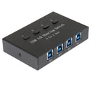 USB 3.0 Sharing Selectors Switch KVM 4 Port HUB For PC Scanner Printer Black