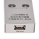 Metal 2Ports USB 2.0 Auto Sharing Switch HUB Selector for Printer/HDD Drive