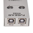 Metal 2Ports USB 2.0 Auto Sharing Switch HUB Selector for Printer/HDD Drive