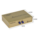 2Ports Button Network Switch Splitter Hub 2-In 1-Out or 1-In 2-Out 100M