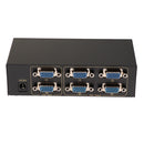 6 Port Female(2 VGA In/4 VGA Out) VGA Switch Box for PC TV Monitor,Resolution up to 1920x1440