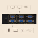 6 Port Female(2 VGA In/4 VGA Out) VGA Switch Box for PC TV Monitor,Resolution up to 1920x1440