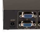 6 Port Female(2 VGA In/4 VGA Out) VGA Switch Box for PC TV Monitor,Resolution up to 1920x1440