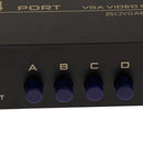 4 Port VGA Button Manual Switch Box 4 In 1 Out for Projector TV Monitor