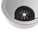 1 Piece of Cable Entry Cap 60mm Plastic PC Computer Desk Hole Cover Grommet - Gray