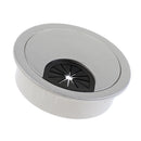 1 Piece of Cable Entry Cap 60mm Plastic PC Computer Desk Hole Cover Grommet - Gray