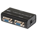 2 Port VGA XGA SVGA Video Splitter Box PC Laptop to TV LCD Monitor Display