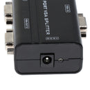 2 Port VGA XGA SVGA Video Splitter Box PC Laptop to TV LCD Monitor Display