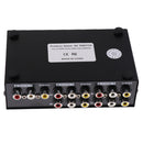 4-Way AV Switch RCA Switcher 4 In 1 Out Composite Video L/R Audio Selector Box