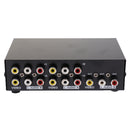 4-Way AV Switch RCA Switcher 4 In 1 Out Composite Video L/R Audio Selector Box