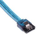 25cm SATA III 6.0Gbps Cable With Locking Latch 180-Degree Plug - Blue