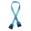 25cm SATA III 6.0Gbps Cable With Locking Latch 180-Degree Plug - Blue
