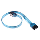 25cm SATA III 6.0Gbps Cable With Locking Latch 180-Degree Plug - Blue