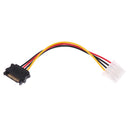 15 Pin Serial SATA Male to LP4 Female Power Cable 16cm Adapter Connector