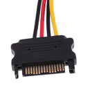15 Pin Serial SATA Male to LP4 Female Power Cable 16cm Adapter Connector