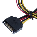 1 SATA to 2 SATA Dual Power Y Splitter Adaptor Cable Lead 2 Way 15 Pin - 15 Pin