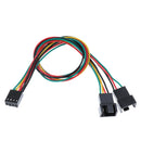 4pin 1 to 2 Ways Connector PWM Fan Power Supply Y Splitter Extension Cable 30CM
