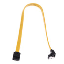 Serial ATA SATA3 HDD Hard Drive Signal Cable Right Angle to Straight-Yellow
