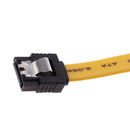 Serial ATA SATA3 HDD Hard Drive Signal Cable Right Angle to Straight-Yellow