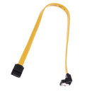 Serial ATA SATA3 HDD Hard Drive Signal Cable Right Angle to Straight-Yellow