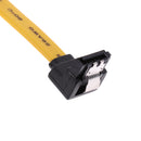 Serial ATA SATA3 HDD Hard Drive Signal Cable Right Angle to Straight-Yellow