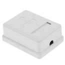 2 Pack of Cat6 Single Port Surface Mount Outlet Box RJ45 Face Plate + Backbox Combo