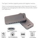 1Pack USB Type C 3.1 To PCI-E NVMe M.2 Key Hard Disk Case Aluminum Design
