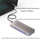 1Pack USB Type C 3.1 To PCI-E NVMe M.2 Key Hard Disk Case Aluminum Design
