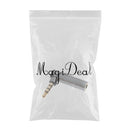 3.5mm Audio Adapter, Male to Female Jack 90Â° Right Angle Stereo Headphone Adapters Gold Plated Plug Grey