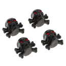 4 Pieces Tire Wheel Valve Stem Caps Chrome Skull Head For Car Motorcycle Bike