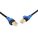 Cat7 Ethernet Cable Lan Network RJ45 Patch Cable Cord Braid NAS 10 Gbps 0.5m