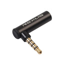 3.5mm Headphones Adapter, Male to Female Audio Connector Right Angled Earphone Converter (Pack of 1)