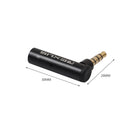3.5mm Headphones Adapter, Male to Female Audio Connector Right Angled Earphone Converter (Pack of 1)