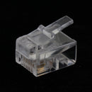 100Pcs RJ11 RJ-11 6P4C Modular Plug Telephone Cord Crimp Connector