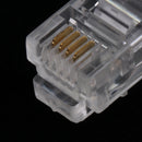 100Pcs RJ11 RJ-11 6P4C Modular Plug Telephone Cord Crimp Connector