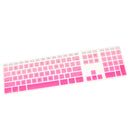 Silicone Full Size Ultra Thin Keyboard Cover Skin for Apple iMac Keyboard with Numeric Keypad Wired USB MB110LL/B--A1243 Gradient pink
