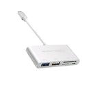 USB Type C Hub 2 USB Ports + SD/TF Card Reader for Laptop Notebook PC Silver
