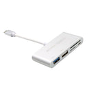 USB Type C Hub 2 USB Ports + SD/TF Card Reader for Laptop Notebook PC Silver