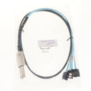 Mini SAS 26pin(SFF-8088) to 4X SATA Hard Drive Adapter Cable Cord 30AGW 1m