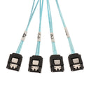 Mini SAS 26pin(SFF-8088) to 4X SATA Hard Drive Adapter Cable Cord 30AGW 1m