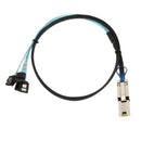Mini SAS 26pin(SFF-8088) to 4X SATA Hard Drive Adapter Cable Cord 30AGW 1m
