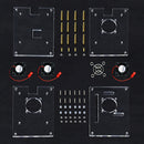 Acrylic Stack Case Enclosure Open-Air Dog Bone + Cooler Fan for Raspberry pi