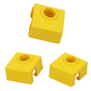 1 Piece MK9 Aluminum Block Silicone Protective Cover For 3D Printer Yellow