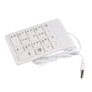 USB 18-keys Num Pad Numeric Number Keypad Keyboard for Laptop Notebook White