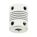 Flexible Couplings 6.35mm to 6.35mm Shaft for NEMA 17 RepRap 3D Printer or CNC Machine