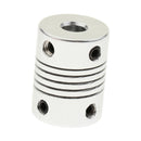Flexible Couplings 6.35mm to 6.35mm Shaft for NEMA 17 RepRap 3D Printer or CNC Machine