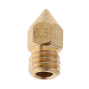0.5mm 3D Printers Extruder Nozzle Printhead Brass Copper for 3.0mm Filament