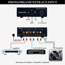 Phono Turntable Pre Amps Signal Amplifier with Auxiliary In & Volume Control