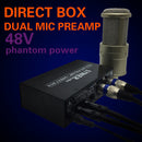 2-Channel Microphone Preamplifier Dual MIC Preamp Electric Guitar Bass Amp